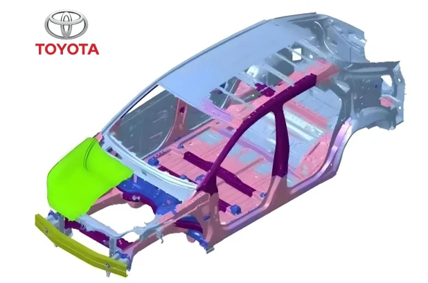 Materiallayoutstrategie f&uuml;r Toyota-Karosserien | PHS, AHSS & Leichte Aluminiumanwendung
